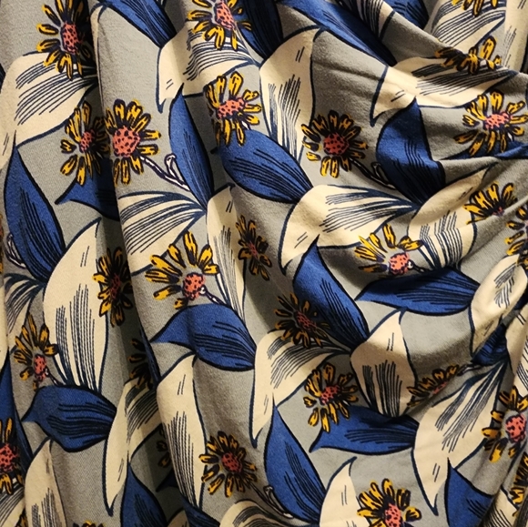 Boden Ruth Floral Faux Wrap Dress Womens Blue V-Neck Short Sleeve Knee Length 16 - Picture 5 of 10